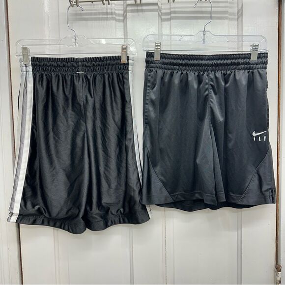2 pair Nike dri-fit athletic basketball shorts youth medium. - Picture 1 of 2